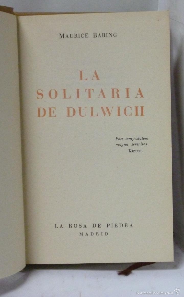Libros: LA SOLITARIA DE DULWICH - Baring, Maurice - Foto 1
