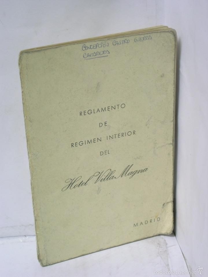 Libros: REGLAMENTO DE REGIMEN INTERIOR DEL HOTEL VILLA MAGNA - Foto 1