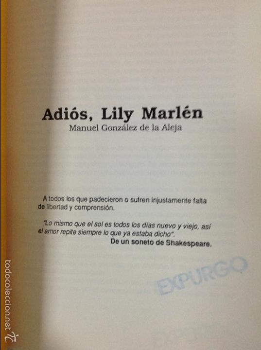 Libros: ADI&Oacute;S, LILI MARL&Eacute;N. Manuel Gonz&aacute;lez de la Aleja. - Foto 2