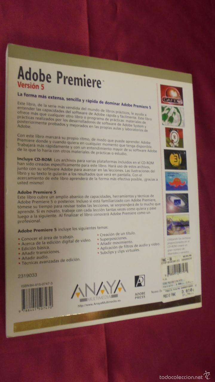 Libros: ADOBE PREMIERE. VERSION 5. INCLUYE CD ROM PARA MACINTOSH. ANAYA MULTIMEDIA. - Foto 6