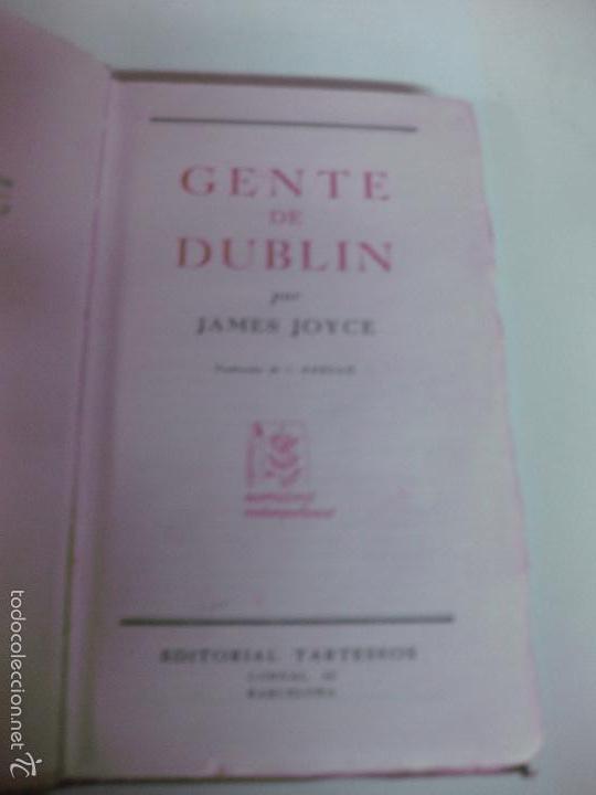 Libros: GENTE DE DUBLIN. JAMES JOYCE. TARTESSOS 1942 - Foto 1