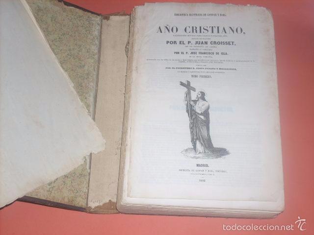 Libros: A&ntilde;o Cristiano, 4 tomos, 1.852 - Foto 10