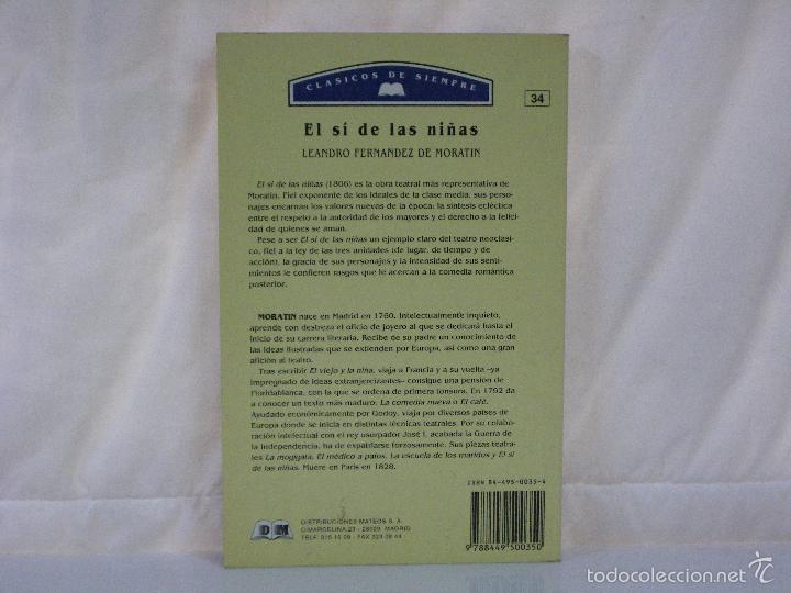 Libros: EL S&Iacute; DE LAS NI&Ntilde;AS *** Leandro Fernandez de Morat&iacute;n *** CLASICOS DE SIEMPRE *** - Foto 2