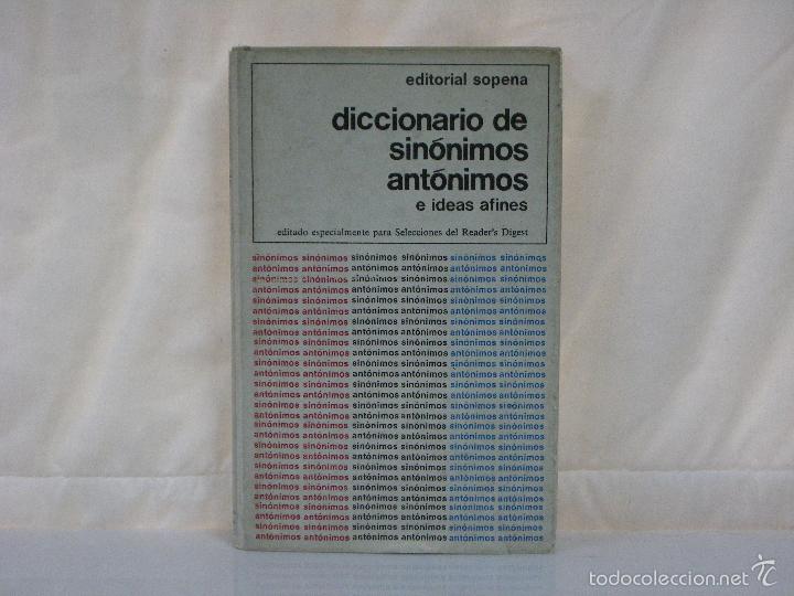 Libros: DICCIONARIO DE SIN&Oacute;NIMOS Y ANT&Oacute;NIMOS *** EDITORIAL SOPENA *** - Foto 1