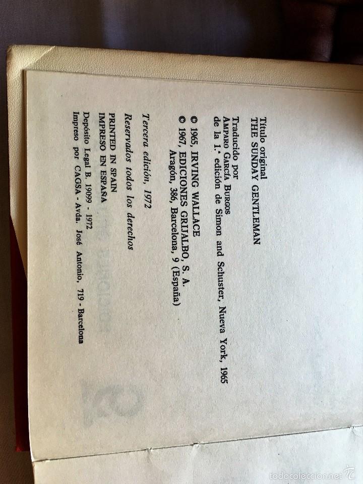 Libros: EL CABALLERO DE LOS DOMINGOS de Irving Wallace - Foto 2