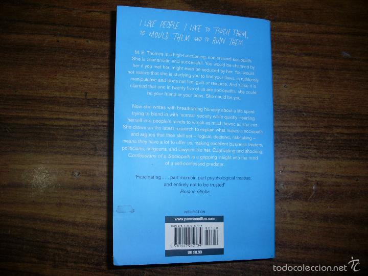 Libros: Confessions of a Sociopath M.E.Thomas. - Foto 3