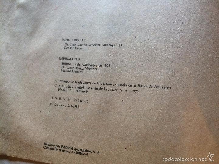 Libros: Antiguo libro de la Bbilia de Jerusalen Edicion Popular a&ntilde;o 1976 - Foto 2
