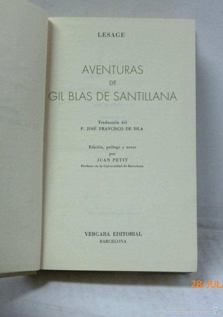 Libros: AVENTURAS DE GIL BLAS DE SANTILLANA - Lesage - Foto 2