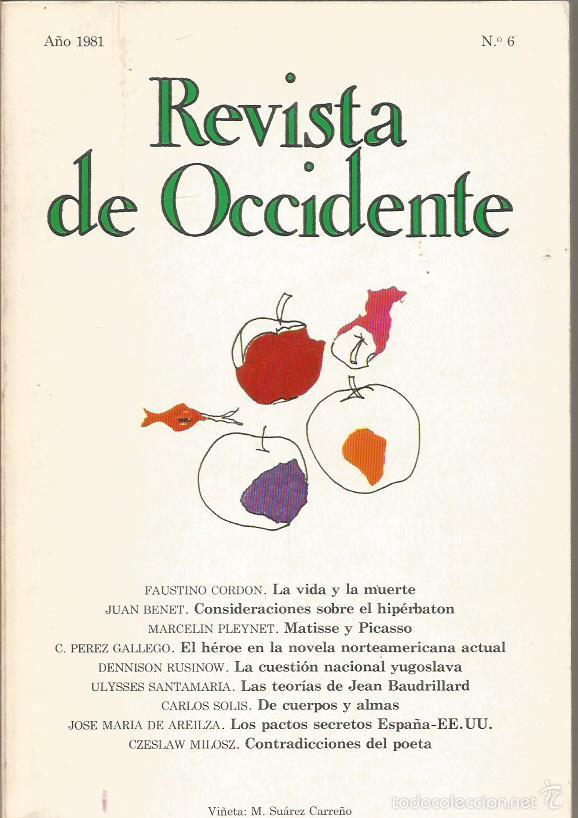 Libros: REVISTA DE OCCIDENTE 6 1981 - Varios Autores - Foto 1