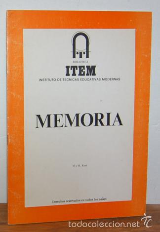 Libros: MEMORIA - M. y M. KOST - Foto 1
