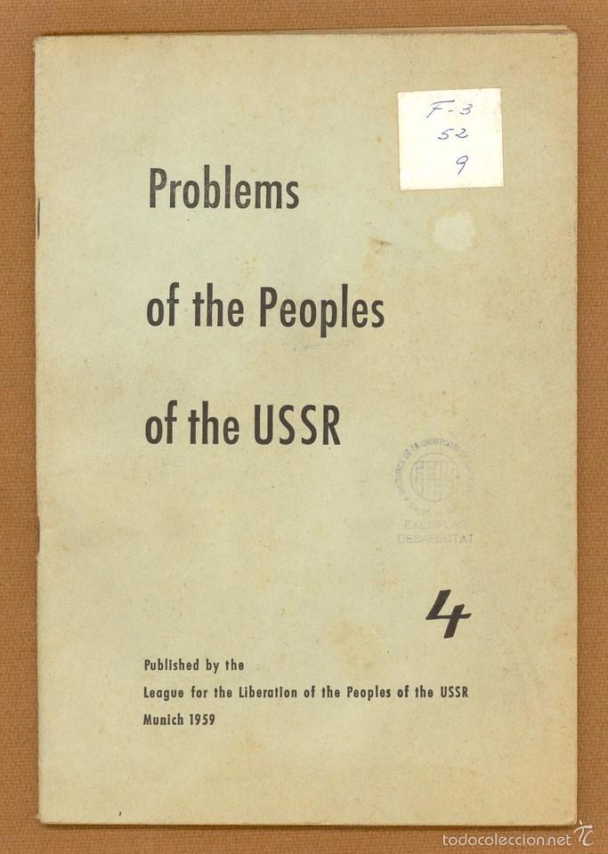 Livros em segunda m&atilde;o: LIBRO: PROBLEM OF THE PEOPLES OF THE USSR, EDITADO EN MUNICH EN 1959, EDICI&Oacute;N EN HABLA INGLESA.