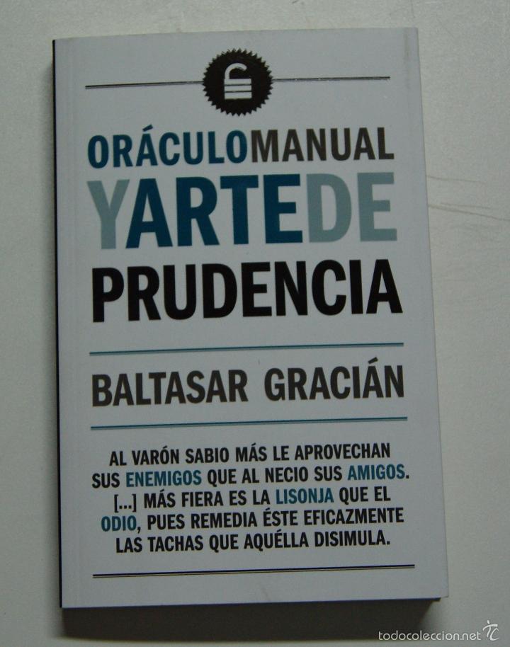 Libros: ORACULO Y ARTE DE PRUDENCIA (MANUAL) / BALTASAR GRACIAN - Foto 1