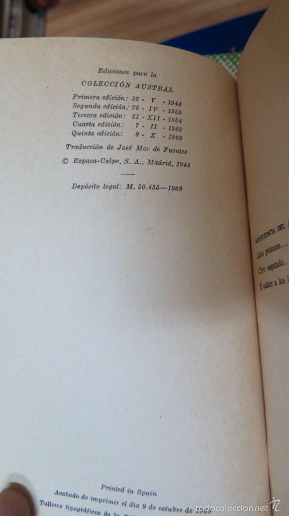 Libros: 1969.- LAS CUITAS DE WERTHER. GOETHE. AUSTRAL - Foto 2