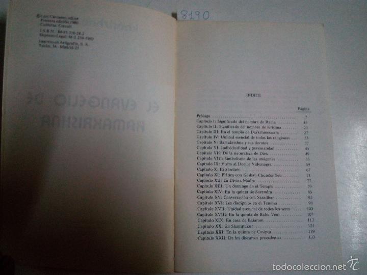 Libros: EL EVANGELIO DE RAMAKRISHNA - YOGI KHARISHNANDA - Foto 3