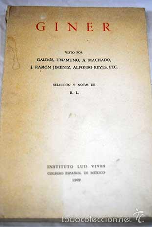 Libros: Giner: : Instituto Luis Vives. - Foto 1
