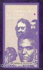 Libros: J. DOMINGUEZ CAPARROS: INTRODUCCION AL COMENTARIO DE TEXTOS - Foto 1