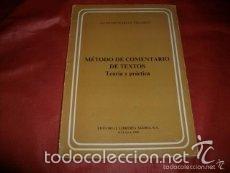 Libros: A. GARCIA VELASCO: METODO DE COMENTARIO DE TEXTOS, TEORIA Y PRACTICA - Foto 1