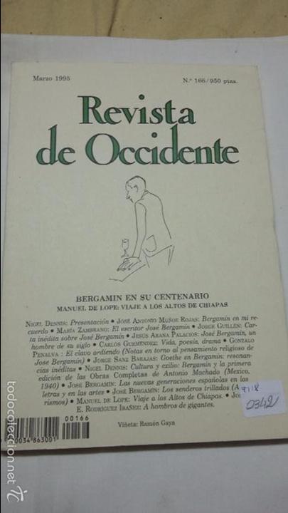 Libros: REVISTA DE OCCIDENTE N&ordm; 166 DE 1995 - Foto 1