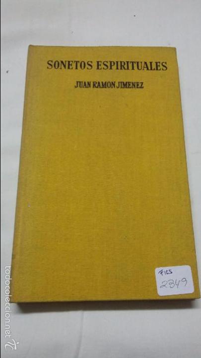 Libros: SONETOS ESPIRITUALES - JUAN RAM&Oacute;N JIMENEZ - Foto 1