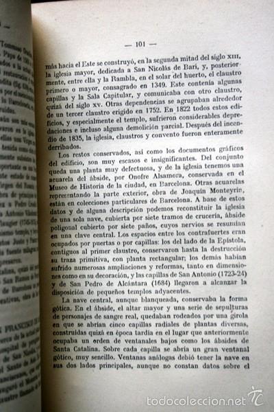 Libros: CATALOGO MONUMENTAL DE ESPA&Ntilde;A - LA CIUDAD DE BARCELONA - TEXTO - 1948 - - Foto 4