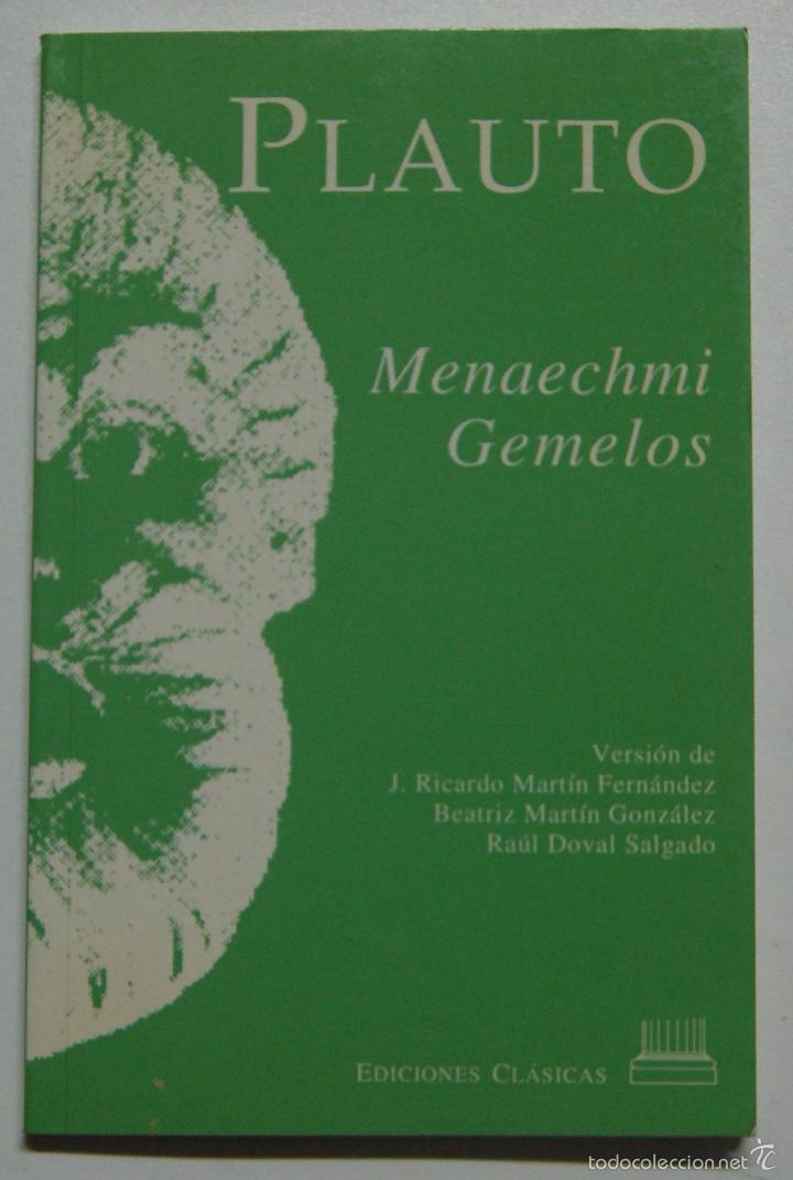 Libros: Menaechmi - (Los gemelos) / Plauto, Tito Maccio; Doval Salgado, Ra&uacute;l - Foto 1