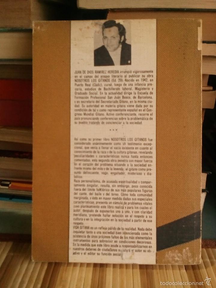 Libros: Vida gitana - Juan De Dios Ram&iacute;rez Heredia - 1&ordf; edici&oacute;n 1973 - Foto 2
