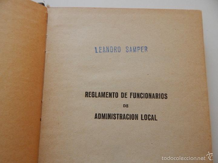 Libros: Reglamento de Funcionarios de Administraci&oacute;n Local. Edici&oacute;n Oficial - 1952 - Foto 10