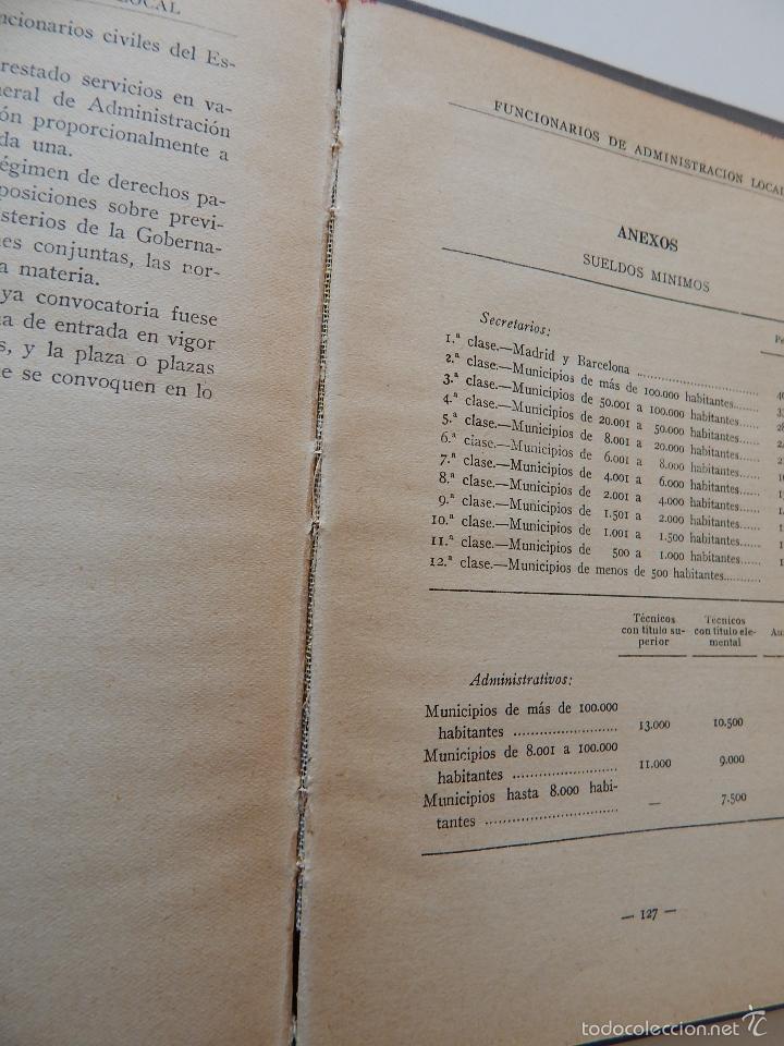 Libros: Reglamento de Funcionarios de Administraci&oacute;n Local. Edici&oacute;n Oficial - 1952 - Foto 11