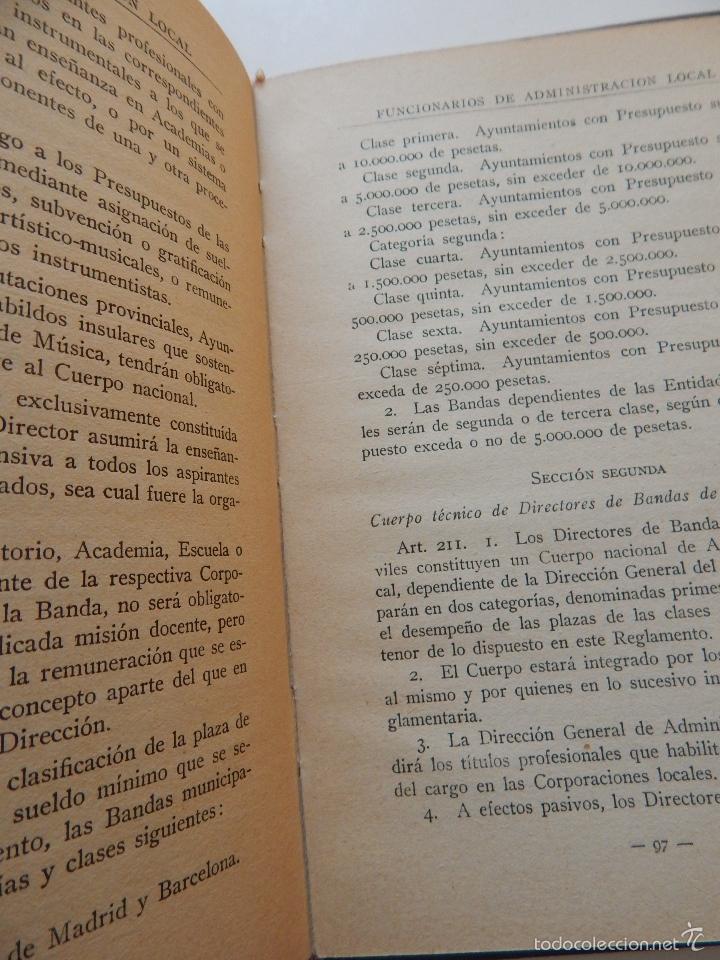 Libros: Reglamento de Funcionarios de Administraci&oacute;n Local. Edici&oacute;n Oficial - 1952 - Foto 12