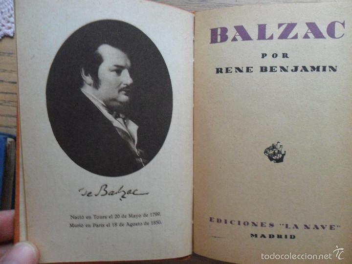 Libros: Balzac. Rene Benjam&iacute;n. Ediciones La Nave. Madrid, 1942 - Foto 1