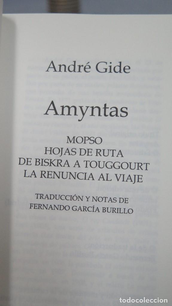 Libros: AMYNTAS. ANDRE GIDE - Foto 2