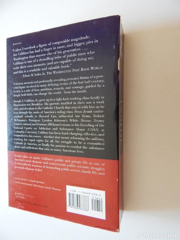 Libros: Inside : A public and private life - Joseph A. Califano, Jr. / Libro en ingl&eacute;s - Foto 2