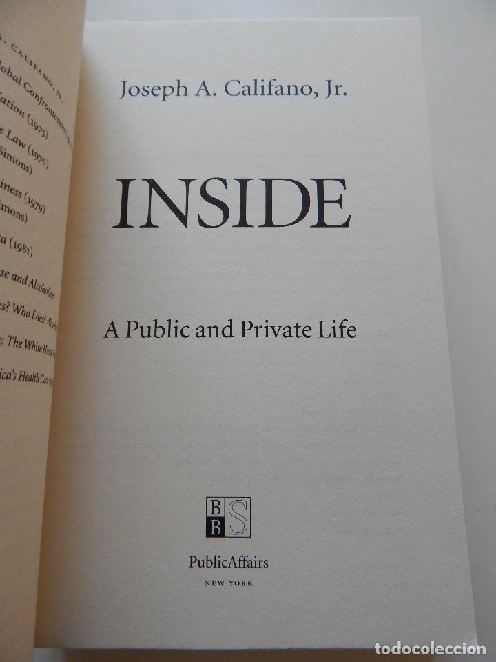 Libros: Inside : A public and private life - Joseph A. Califano, Jr. / Libro en ingl&eacute;s - Foto 4