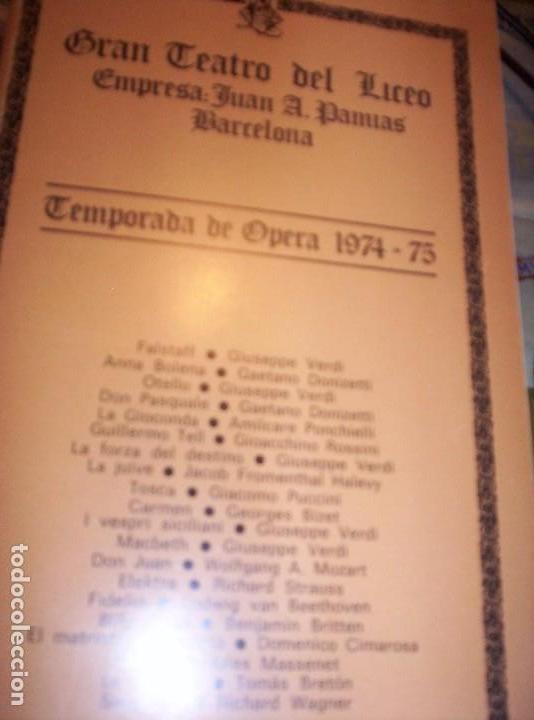 Libros: GRAN TEATRO DEL LICEO - TEMPORADA 1974-75 - Foto 1