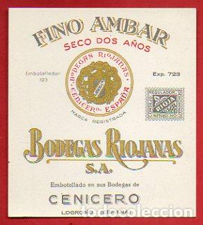 Libros: Etiqueta: FINO &Aacute;MBAR. Seco Dos A&ntilde;os.