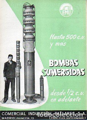 Libros: Folleto Publicitario: BOMBAS SUMERGIDAS. - Foto 1