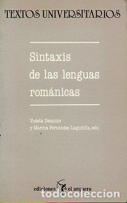 Libros: SINTAXIS DE LAS LENGUAS ROM&Aacute;NICAS. - Foto 1