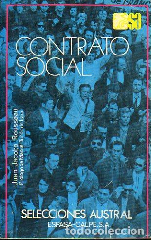 Libros: CONTRATO SOCIAL. Pr&oacute;logo de Manuel Tu&ntilde;&oacute;n de Lara. - Foto 1