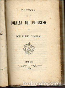 Libros: DEFENSA DE LA F&Oacute;RMULA DEL PROGRESO. - Foto 1