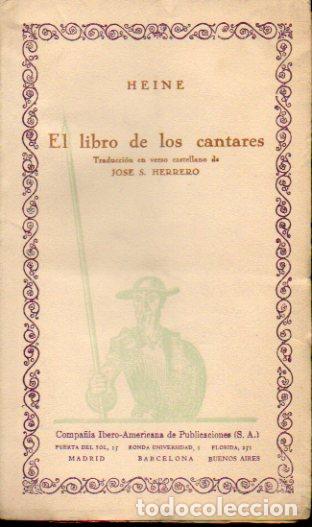 Libros: EL LIBRO DE LOS CANTARES. Pr&oacute;logo de M. Men&eacute;nez Pelayo. - Foto 1