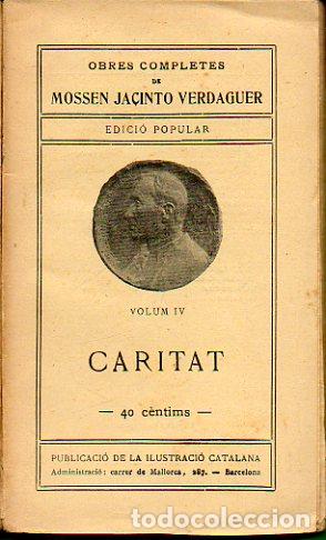 Libros: OBRES COMPLETES. Vol. IV. CARITAT. Edici&oacute; Popular. - Foto 1