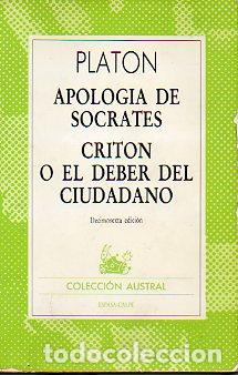 Libros: APOLOG&Iacute;A DE S&Oacute;CRATES / CRIT&Oacute;N O EL DEBER DEL CIUDADANO. 16&ordf; ed. - Foto 1