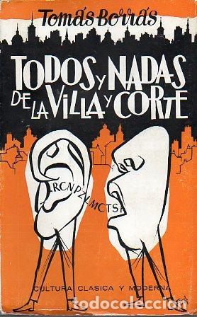Libros: TODOS Y NADAS DE LA VILLA Y CORTE. - Foto 1