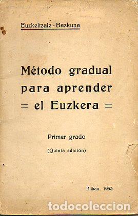 Libros: M&Eacute;TODO GRADUAL PARA APRENDER EL EUZKERA. PRIMER GRADO. 5&ordf; edici&oacute;n. - Foto 1