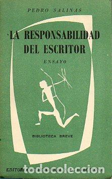 Libros: LA RESPONSABILIDAD DEL ESCRITOR. 1&ordf; ed. - Foto 1