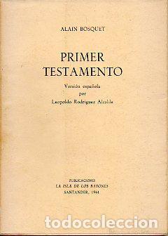 Libros: PRIMER TESTAMENTO. Versi&oacute;n espa&ntilde;ola de Leopoldo Rodr&iacute;guez Alcalde. - Foto 1