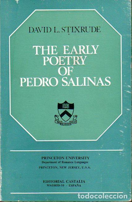 Libros: THE EARLY POETRY OF PEDRO SALINAS.