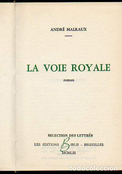 Libros: LA VOIE ROYALE. - Foto 1