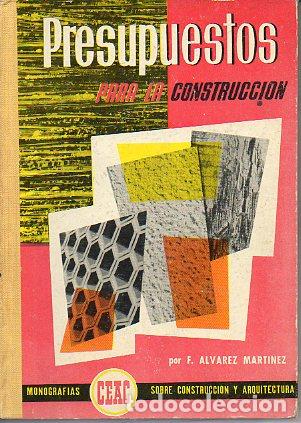 Libros: PRESUPUESTOS PARA LA CONSTRUCCI&Oacute;N. 5&ordf; ed. - Foto 1