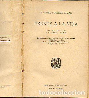 Libros: FRENTE A LA VIDA. Comedia en tres actos y en prosa, original. - Foto 1